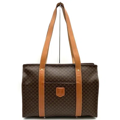 Pre-owned Celine Macadam Brown Pvc Tote Bag ()