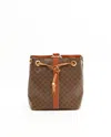 Celine Céline Macadam Bucket Bag In Brown