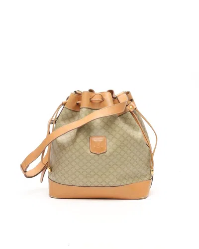 Celine Céline Macadam Bucket Bag In Brown