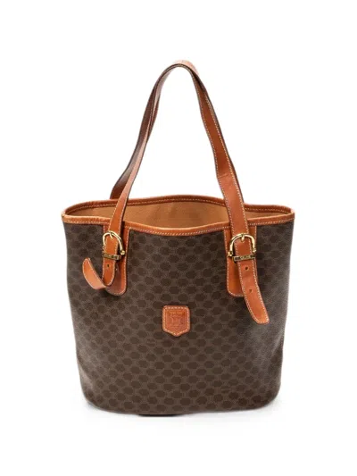 Celine Macadam Bucket Bag In Pink