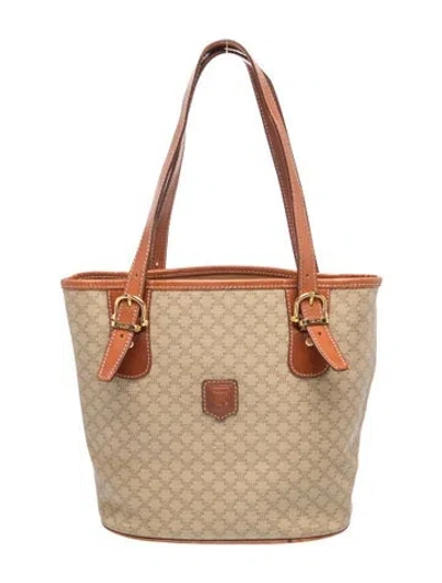 Pre-owned Celine Macadam Bucket Bag In Neutral