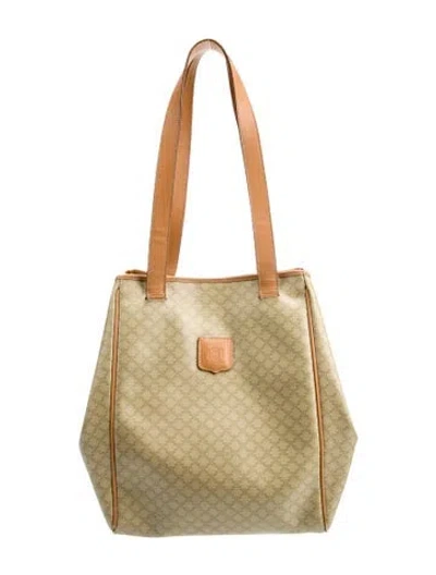 Pre-owned Celine Macadam Bucket Bag Vintage In Neutral