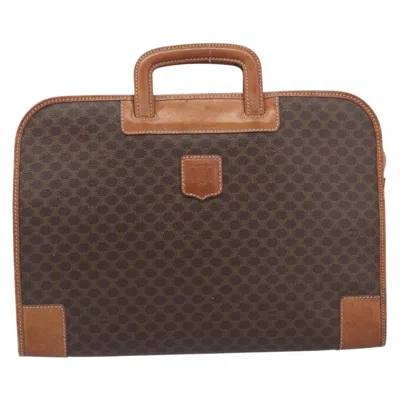 Pre-owned Celine Macadam Canvas And Leather Brown Canvas Tote Bag Bag ()