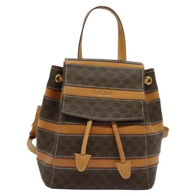 Pre-owned Celine Macadam Canvas Backpack Bag ()