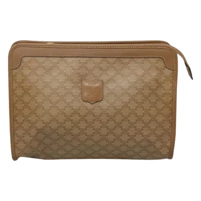 Pre-owned Celine Macadam Canvas Clutch Bag ()