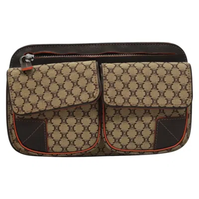 Pre-owned Celine Macadam Canvas Clutch Bag ()