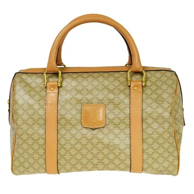 Pre-owned Celine Macadam Canvas Handbag () In Beige