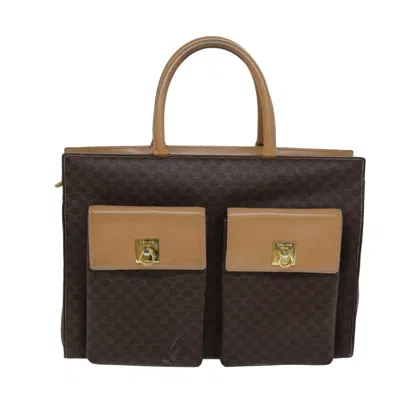 Pre-owned Celine Macadam Canvas Handbag () In Brown
