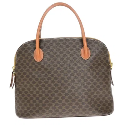 Pre-owned Celine Macadam Canvas Handbag () In Brown