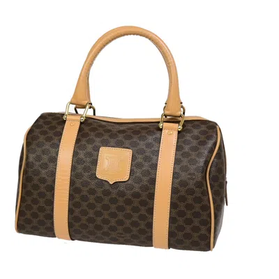 Pre-owned Celine Macadam Canvas Handbag () In Brown