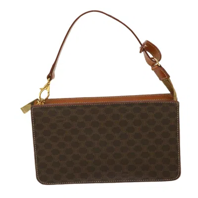 Pre-owned Celine Macadam Canvas Handbag () In Brown