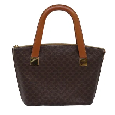 Pre-owned Celine Macadam Canvas Handbag () In Brown
