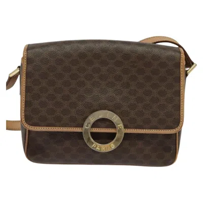 Pre-owned Celine Macadam Canvas Shoulder Bag () In Brown