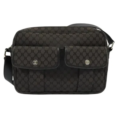 Pre-owned Celine Macadam Canvas Shoulder Bag () In Black