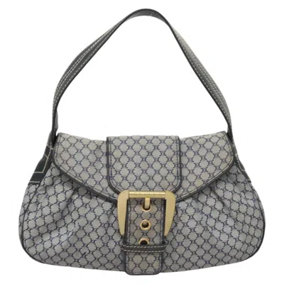 Pre-owned Celine Macadam Canvas Shoulder Bag () In Blue