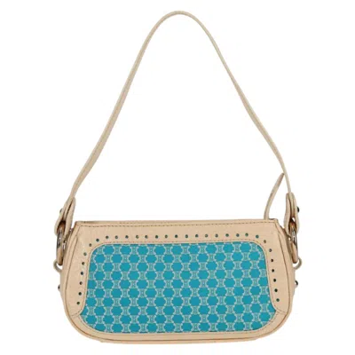 Pre-owned Celine Macadam Canvas Shoulder Bag () In Blue