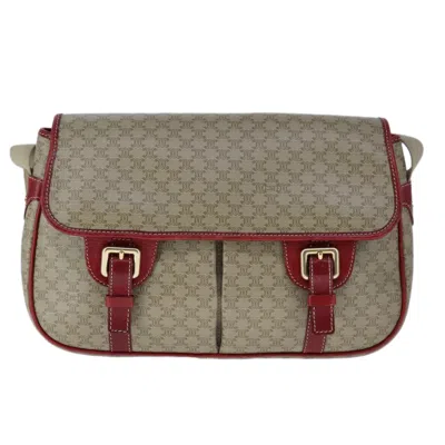 Pre-owned Celine Macadam Canvas Shoulder Bag () In Beige