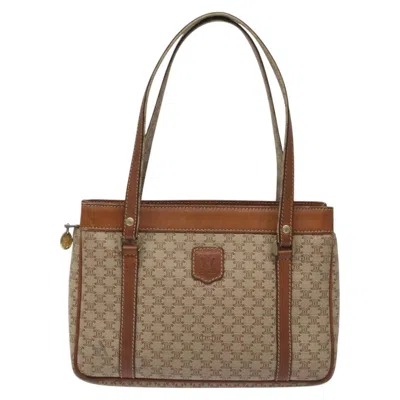 Pre-owned Celine Macadam Canvas Shoulder Bag () In Beige