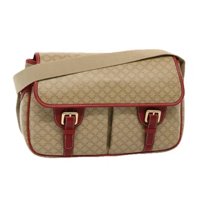Pre-owned Celine Macadam Canvas Shoulder Bag () In Beige
