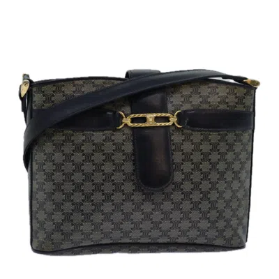 Pre-owned Celine Macadam Canvas Shoulder Bag () In Blue
