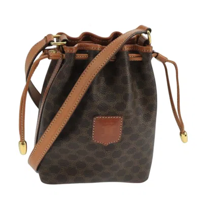 Pre-owned Celine Macadam Canvas Shoulder Bag () In Brown