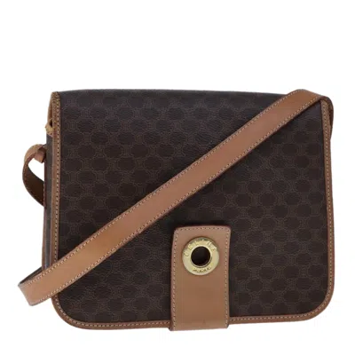Pre-owned Celine Macadam Canvas Shoulder Bag () In Brown