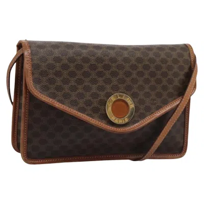Pre-owned Celine Macadam Canvas Shoulder Bag () In Brown