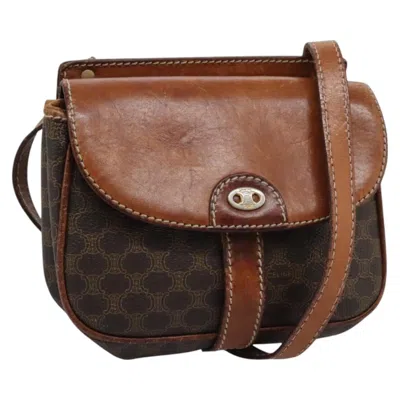 Pre-owned Celine Macadam Canvas Shoulder Bag () In Brown