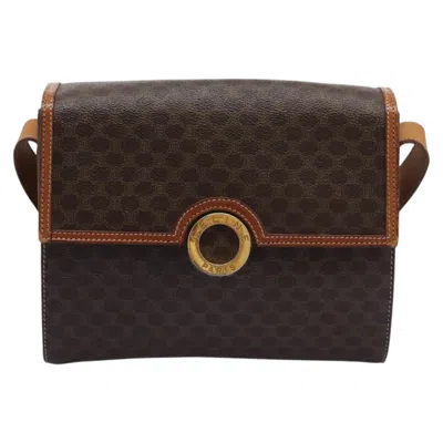 Pre-owned Celine Macadam Canvas Shoulder Bag () In Brown
