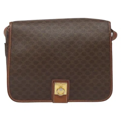 Pre-owned Celine Macadam Canvas Shoulder Bag () In Brown