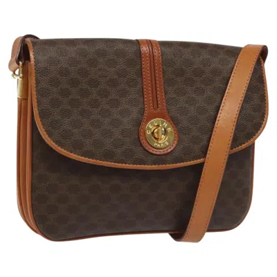 Pre-owned Celine Macadam Canvas Shoulder Bag () In Brown