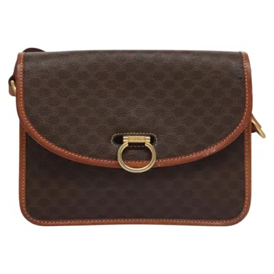 Pre-owned Celine Macadam Canvas Shoulder Bag () In Brown