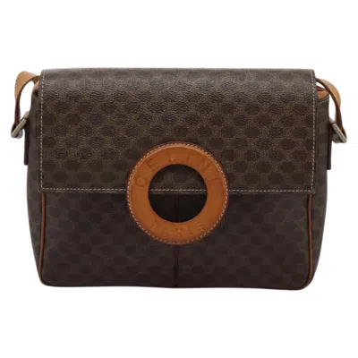 Pre-owned Celine Macadam Canvas Shoulder Bag () In Brown