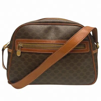 Pre-owned Celine Macadam Canvas Shoulder Bag () In Brown