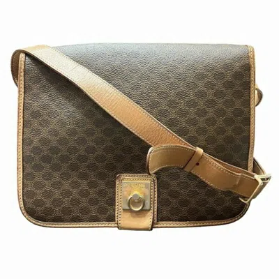 Pre-owned Celine Macadam Canvas Shoulder Bag () In Brown