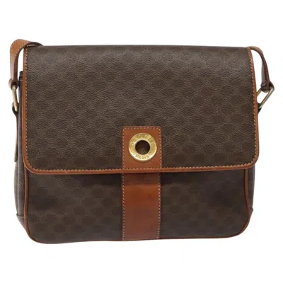Pre-owned Celine Macadam Canvas Shoulder Bag () In Brown