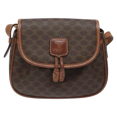 Pre-owned Celine Macadam Canvas Shoulder Bag () In Brown