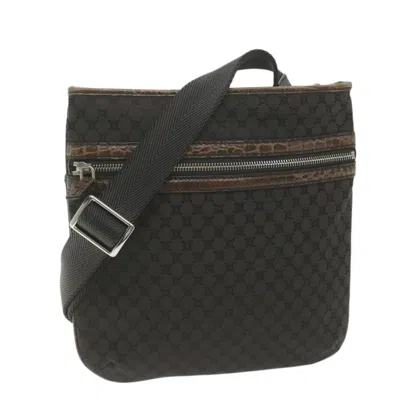 Pre-owned Celine Macadam Canvas Shoulder Bag () In Brown