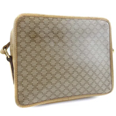 Pre-owned Celine Macadam Canvas Shoulder Bag () In Brown