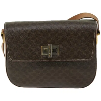 Pre-owned Celine Macadam Canvas Shoulder Bag () In Brown