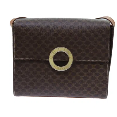 Pre-owned Celine Macadam Canvas Shoulder Bag () In Brown