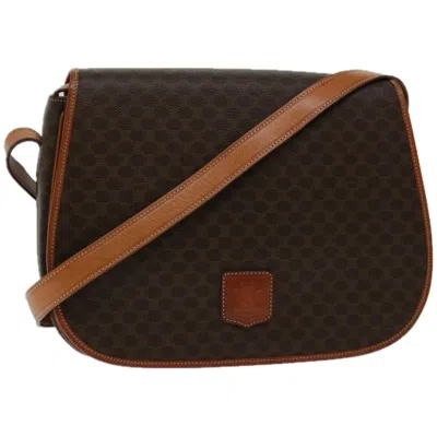 Pre-owned Celine Macadam Canvas Shoulder Bag () In Brown