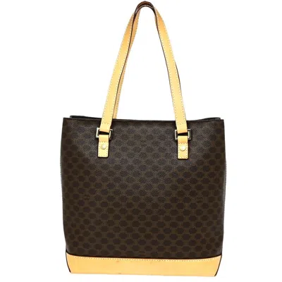 Pre-owned Celine Macadam Canvas Shoulder Bag () In Brown