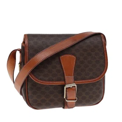 Pre-owned Celine Macadam Canvas Shoulder Bag () In Brown
