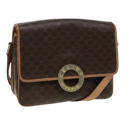 Pre-owned Celine Macadam Canvas Shoulder Bag () In Brown