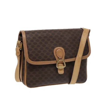 Pre-owned Celine Macadam Canvas Shoulder Bag () In Brown