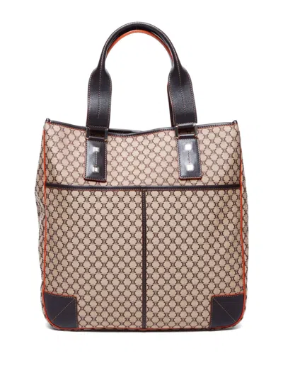 Pre-owned Celine Macadam Canvas Tote Bag In Brown
