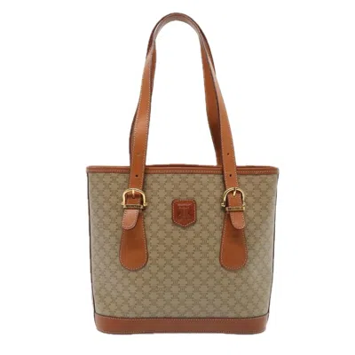 Pre-owned Celine Macadam Canvas Tote Bag () In Beige