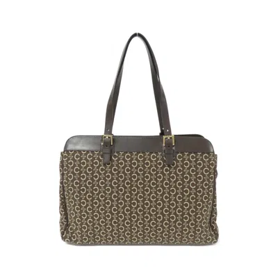 Pre-owned Celine Macadam Canvas Tote Bag () In Brown