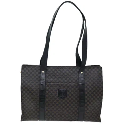 Pre-owned Celine Macadam Canvas Tote Bag () In Brown